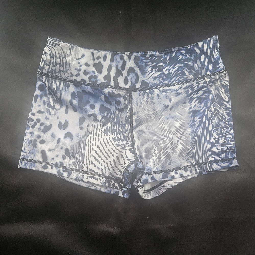 Stylish Blue Patterned Women's Athletic Shorts
